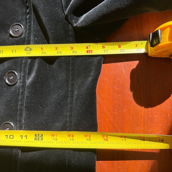 Vintage Theory Black Velvet Pea Coat XS-S - Picture 7 of 8